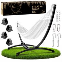 Stelaż na hamak dwuosobowy metalowy czarny