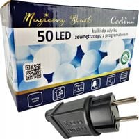 LAMPKI DEKORACYJNE ŚWIĄTECZNE KULECZKI ZIMNY BIAŁY