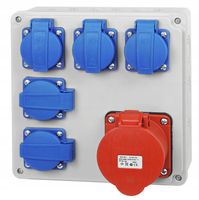 ROZDZIELNICA BUDOWLANA SKRZYNKA GNIAZDO 16A 5x230V