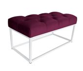 Ławka CHESTERFIELD LOFT podstawa biała pufa podnóżek MG02