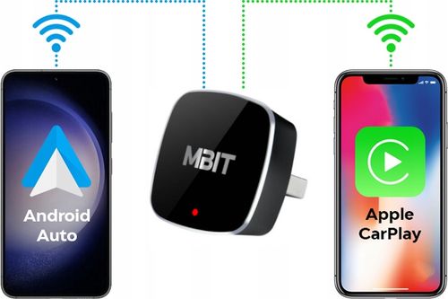 ADAPTER CARPLAY ANDROID AUTO 2w1 BEZPRZEWODOWY CAR PLAY BLUETOOTH iOS na Arena.pl