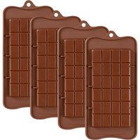 Foremka do Czekolady Silikonowa Tabliczka Brązowa 4 Sztuki Forma do Cukru