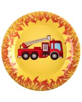 Talerzyki papierowe strażackie Straż Pożarna, 23 cm 10 szt.