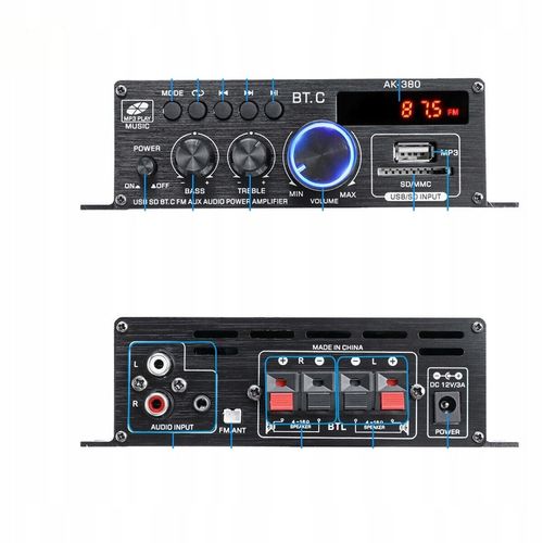 WZMACNIACZ AMPLITUNER RADIO SAMOCHODOWE GŁOŚNIK KARAOKE BLUETOOTH + na Arena.pl