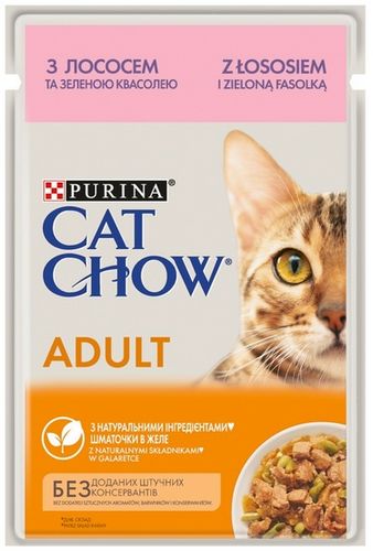 Purina Cat Chow Łosoś i zielona fasolka saszetka 85g na Arena.pl