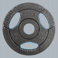 Obciążenie żeliwne zestaw 4x1.25kg 6kg otwór 31mm talerz z uchwytami REBEL