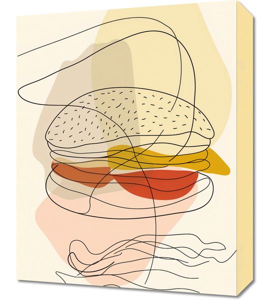 Obraz 40x50cm Cieniutki Burger zdjęcie 1