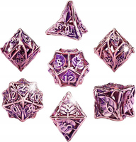 Kostki Kości Wielościenne do Gry Dungeons and Dragons Metalowe x7