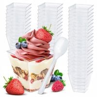 PUCHARKI DESEROWE PUCHAREK NA DESER PRZEKĄSKI 120ml 50 sztuk +