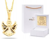 ZŁOTY MEDALIK ŁAŃCUSZEK CHRZEST KOMUNIA ŚWIĘTA 585