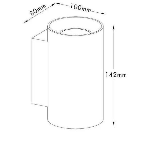 Biały kinkiet metalowa tuba Sandy do przedpokoju biała zdjęcie 3