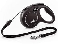 Smycz automatyczna dla psa z blokadą Flexi New Classic linka M 5m czarna
