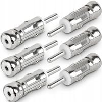 6x Adapter Antenowy Redukcja Wtyk ISO DIN Prosty Adapter Anteny Samochodowy