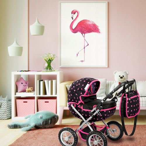 KINDERPLAY WÓZEK DLA LALEK GŁĘBOKI GONDOLA SKŁADANY TORBA REGULOWANA RĄCZKA na Arena.pl