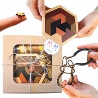 Łamigłówki IQ Mensa retro super prezent dla 14 15 16 nastolatka - LOGIC SET