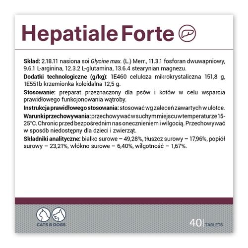 vetexpert hepatiale forte 40 tabletek na Arena.pl