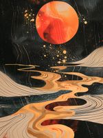 Plakat 75x100cm Planetarny Taniec