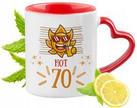 70 Urodziny Czerwony Z Uszkiem W Kształcie Serca Na Prezent