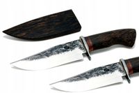 Nóż ręcznie wykonany taktyczny bowie BUSHCRAFT survival stal węglowa drewno