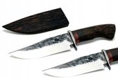 Nóż ręcznie wykonany taktyczny bowie BUSHCRAFT survival stal węglowa drewno