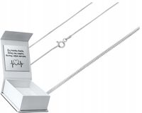 SREBRNY ŁAŃCUSZEK RODOWANY PEŁNY KOSTKA PRÓBY 925 NA PREZENT GRAWER 45 cm