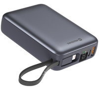 Powerbank Swissten 20000 mAh USB-C USB- A Kabel USB-C + Lightning LCD