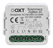 OXT Mini Ściemniacz 2 Obwody ZigBee TUYA