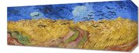 Obraz 50x20cm  Pole Pszenicy z Krukami, Van Gogh Vintage