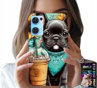 ETUI DO OPPO RENO7 5G - BULDOG COFFI LOVE, SŁONECZNIKI, PSI CASE