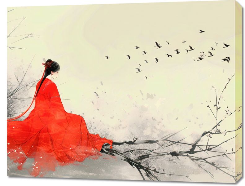 Obraz 90x70cm Diva Na Gałęzi zdjęcie 1