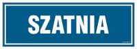 Szatnia - Tabliczka Znak 300X100 Pn - Płyta 1Mm Z Przylepcami