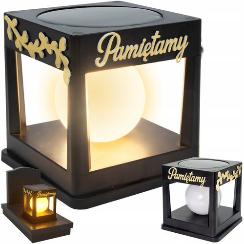 Znicz solarny LED wieczny lampion NA GRÓB statuetka CMENTARZ dekoracja na Arena.pl