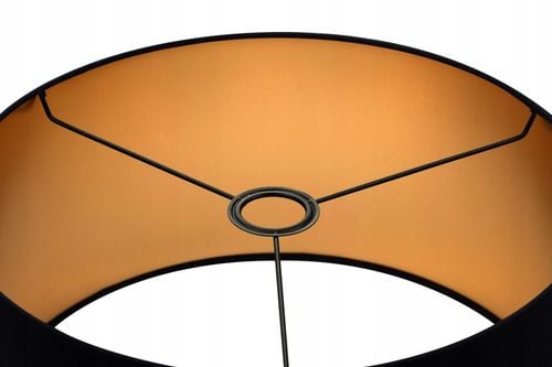 ABAŻUR okrągły walec tuba 40cm CZARNY ZŁOTY na Arena.pl