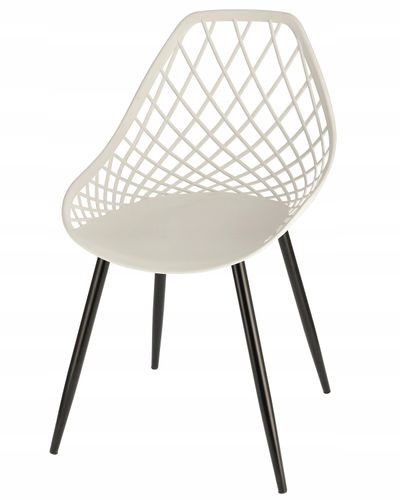 krzesło aranda białe + czarne nogi (nowy kod 15.10.2025) na Arena.pl