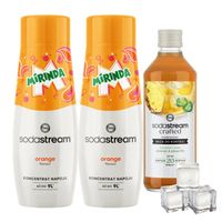 Zestaw Syrop Koncentrat do wody SodaStream MIRINDA 2x440ml + Crafted