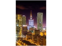 100 70CM OBRAZ PŁÓTNO DOM KULTURY NOCĄ PŁÓTNO RAMA