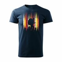 Koszulka z górami w góry turysta tatry trekkingowa męska granatowa REGULAR XL