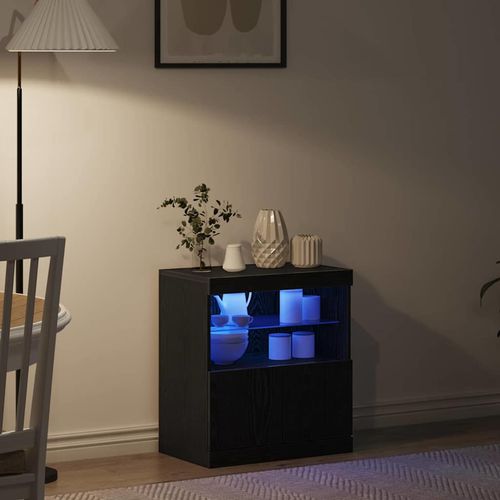 Bufet Czarny 60 x 37 x 67 cm Materiał drewnopochodny na Arena.pl