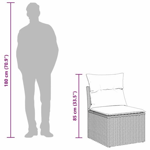 Zestaw Sof na Ogród 5 pcs 242.5 x 132.5 x 85 cm Polirattan na Arena.pl