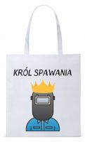 Dla Spawacza Prezent Torba Eco Biała Shopper Z Nadrukiem Ze Zdjęciem