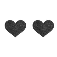 bijoux indiscrets flash heart black - stylowe naklejki dekoracyjne czarne