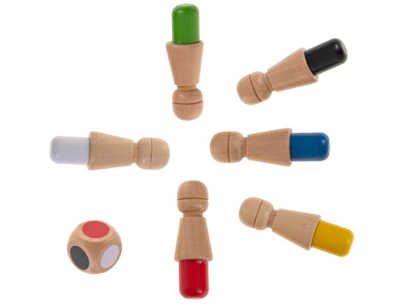 Gra logiczna memory chińczyk dopasuj kolory drewniana zdjęcie 5