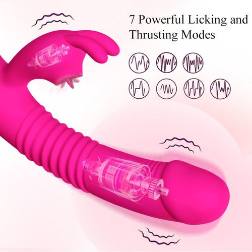 Wibrator- Silicone Vibrator Usb 7 Powerful Licking And Thrusting Modes na Arena.pl