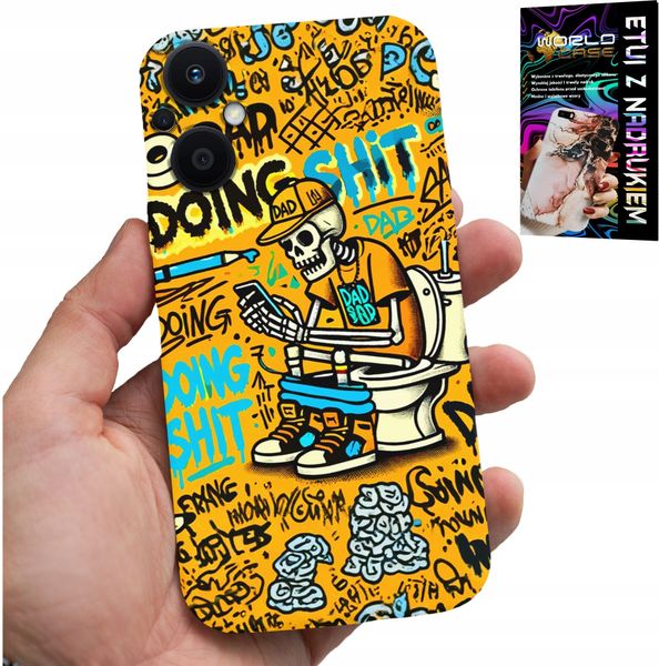 ETUI DO OPPO RENO7 LITE 5G - DOING SHIT KOŚCIOTRUP NA KIBLU CASE zdjęcie 1