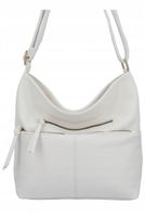 Herisson - torebka worek zamek skóra ekologiczna biały 1052L2080