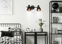 Candellux NERIA Lampa ścienno-sufitowa 2xE14 40W czarno-złota