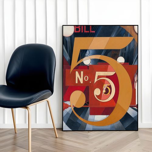 Plakat plakaty Demuth liczba pięć 61x91 cm w czarnej ramie na Arena.pl