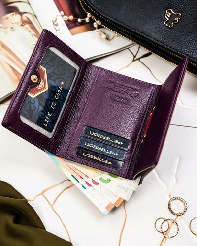 Portfel damski ze skóry Peterson modny skórzany z RFID STOP na prezent na Arena.pl