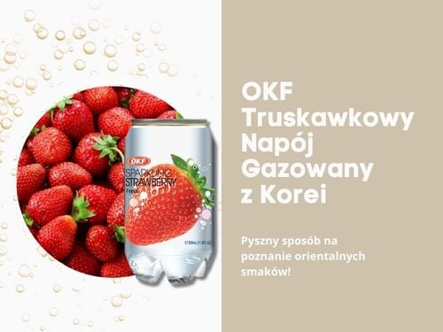 OKF Sparkling Strawberry koreański napój gazowany truskawka 350ml na Arena.pl