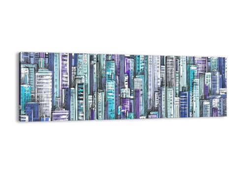 Obraz Na Płótnie - Drapacze Chmur - 150X50 Cm - Ca150X50-3857 na Arena.pl